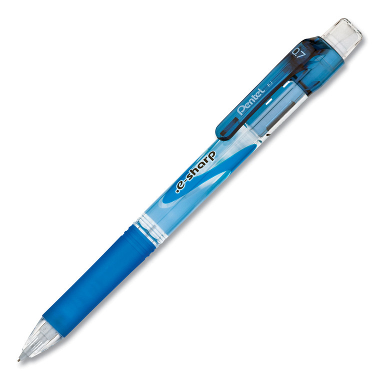 .E-Sharp Mechanical Pencil, 0.7 Mm, Hb (#2.5), Black Lead, Blue Barrel, Dozen - PENAZ127C