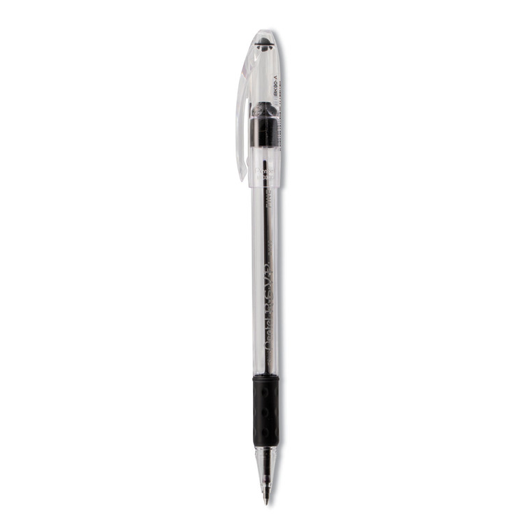 R.s.v.p. Ballpoint Pen, Stick, Fine 0.7 Mm, Black Ink, Clear/black Barrel, Dozen - PENBK90A