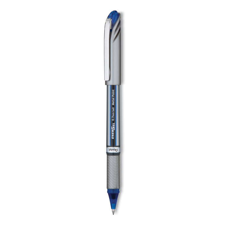 Energel Nv Gel Pen, Stick, Medium 0.7 Mm, Blue Ink, Blue Barrel, Dozen - PENBL27C