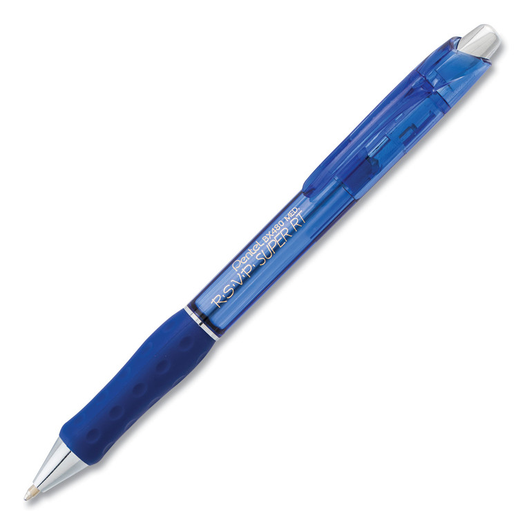 R.s.v.p. Super Rt Ballpoint Pen, Retractable, Medium 1 Mm, Blue Ink, Blue Barrel, Dozen - PENBX480C