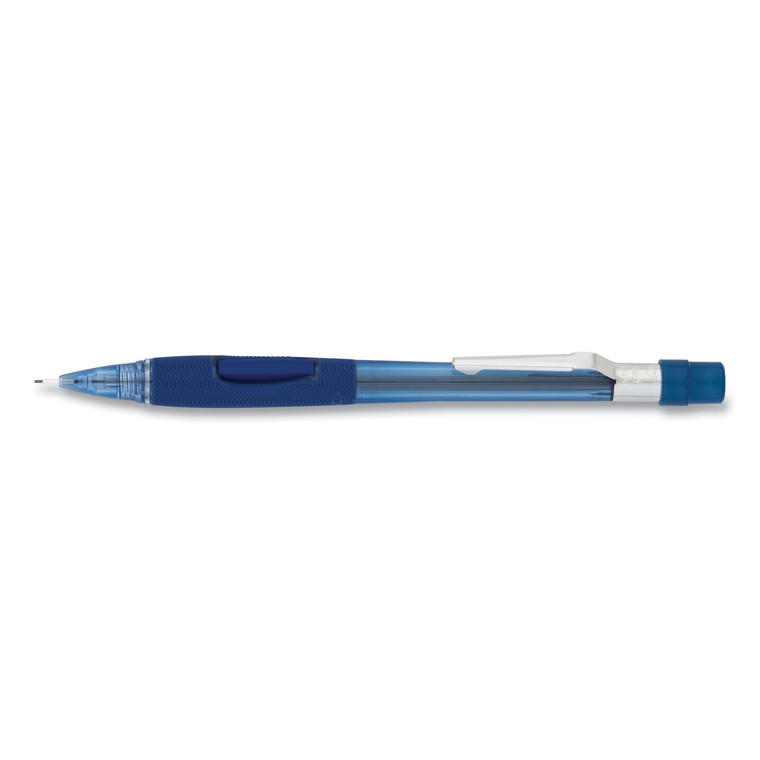 Quicker Clicker Mechanical Pencil, 0.7 Mm, Hb (#2.5), Black Lead, Transparent Blue Barrel - PENPD347TC