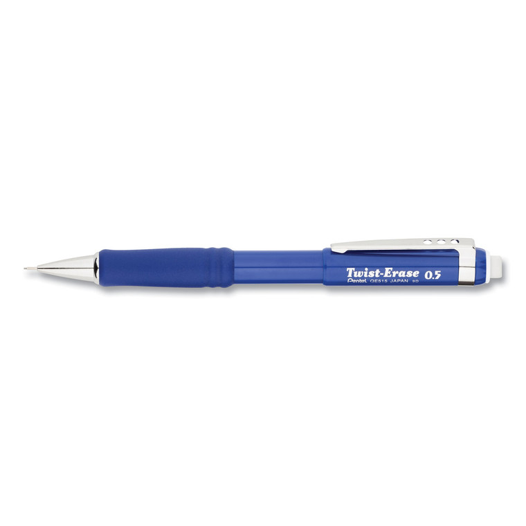 Twist-Erase Iii Mechanical Pencil, 0.5 Mm, Hb (#2.5), Black Lead, Blue Barrel - PENQE515C