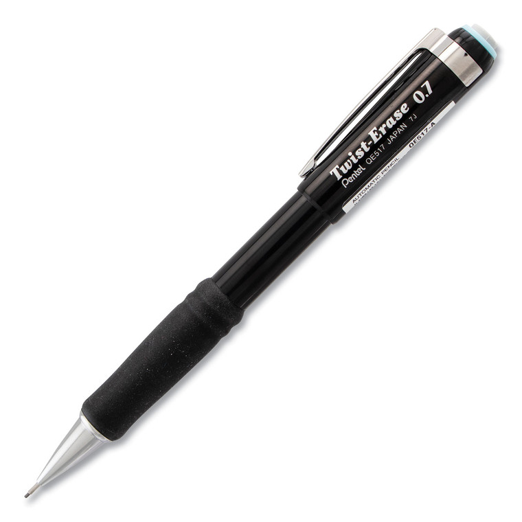 Twist-Erase Iii Mechanical Pencil, 0.7 Mm, Hb (#2.5), Black Lead, Black Barrel - PENQE517A