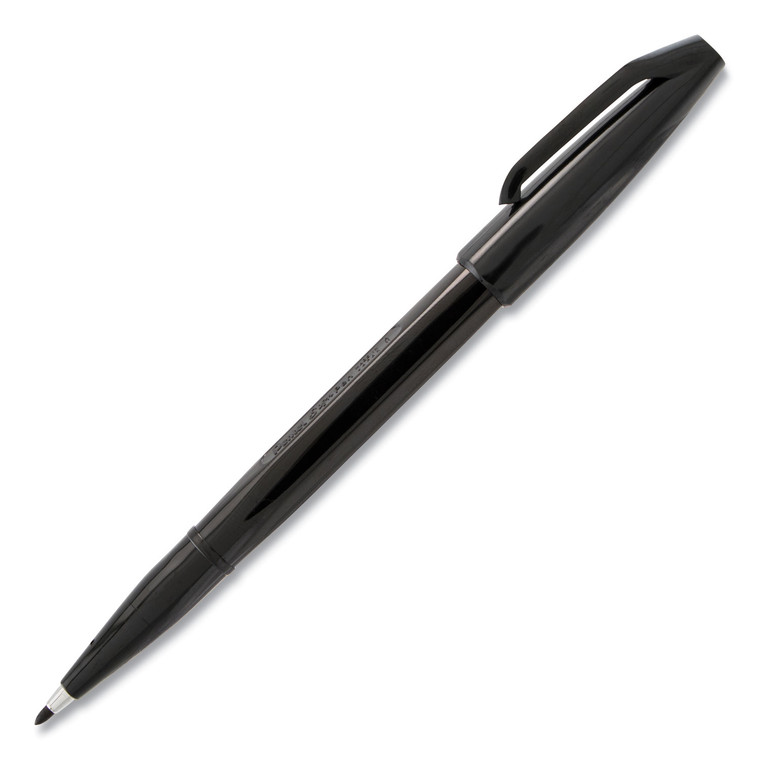 Sign Pen Fine Point Color Marker, Extra-Fine Bullet Tip, Black, Dozen - PENS520A