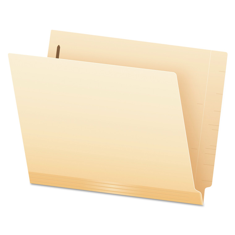 Manila Laminated End Tab Folders With Two Fasteners, Straight Tab, Letter Size, 11 Pt. Manila, 50/box - PFX13160