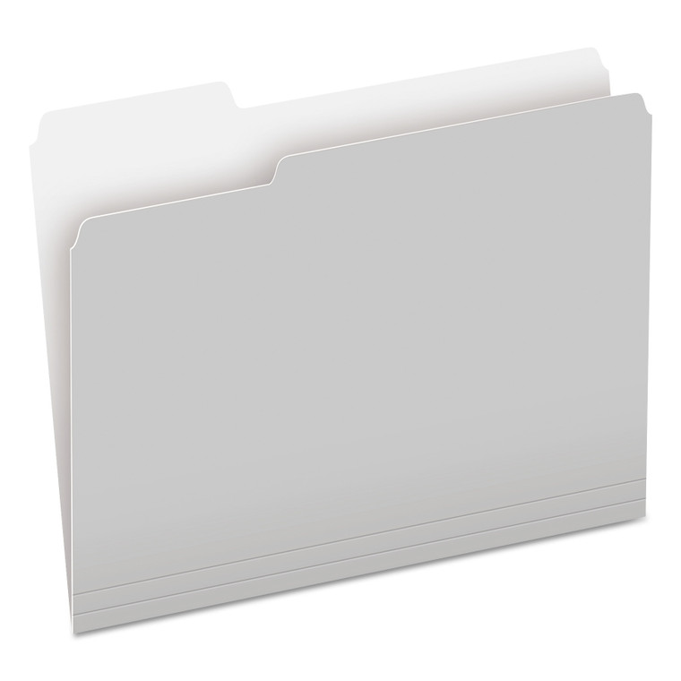 Colored File Folders, 1/3-Cut Tabs, Letter Size, Gray/light Gray, 100/box - PFX15213GRA