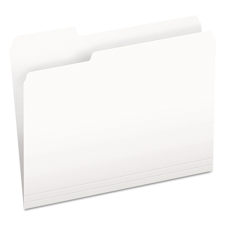 Colored File Folders, 1/3-Cut Tabs, Letter Size, White, 100/box - PFX15213WHI