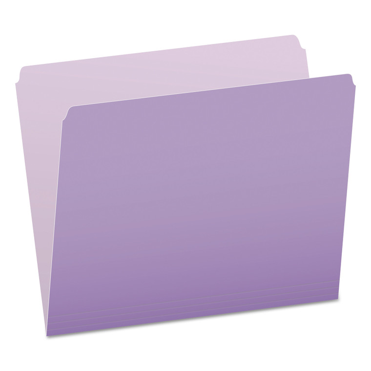 Colored File Folders, Straight Tab, Letter Size, Lavender/light Lavender, 100/box - PFX152LAV