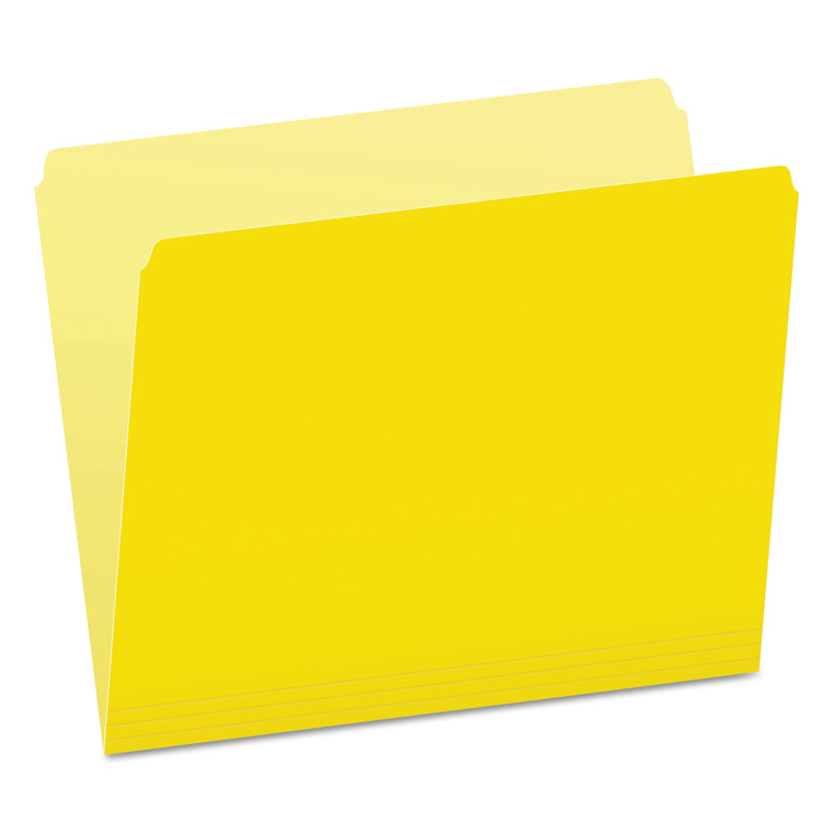 Colored File Folders, Straight Tab, Letter Size, Yellow/light Yellow, 100/box - PFX152YEL