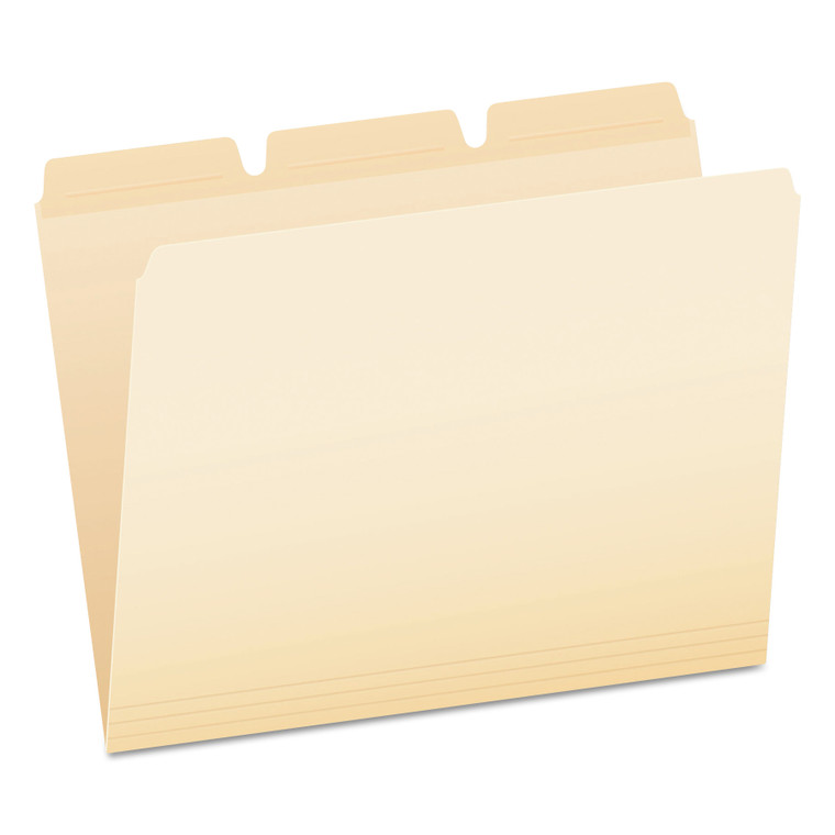 Ready-Tab Reinforced File Folders, 1/3-Cut Tabs, Letter Size, Manila, 50/pack - PFX42336