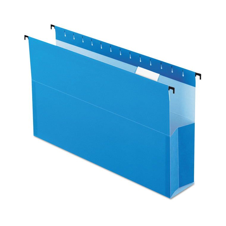 Surehook Reinforced Extra-Capacity Hanging Box File, Legal Size, 1/5-Cut Tab, Blue, 25/box - PFX59303