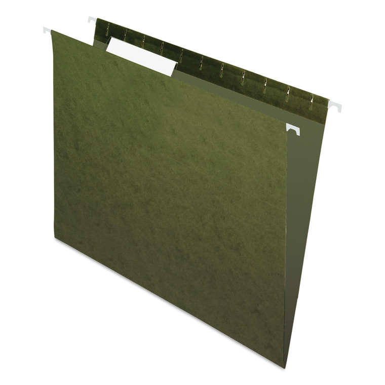 Standard Green Hanging Folders, Letter Size, 1/3-Cut Tab, Standard Green, 25/box - PFX81601
