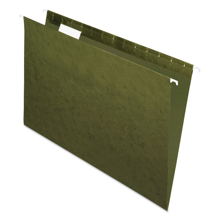Standard Green Hanging Folders, Legal Size, 1/5-Cut Tab, Standard Green, 25/box - PFX81622