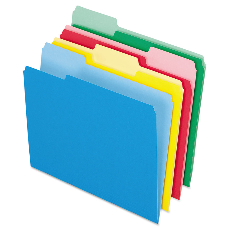 Colored File Folders, 1/3-Cut Tabs, Letter Size, Assorted, 24/pack - PFX82300