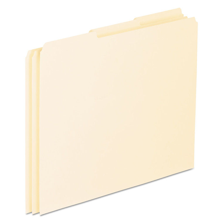 Blank Top Tab File Guides, 1/3-Cut Top Tab, Blank, 8.5 X 11, Manila, 100/box - PFXEN203