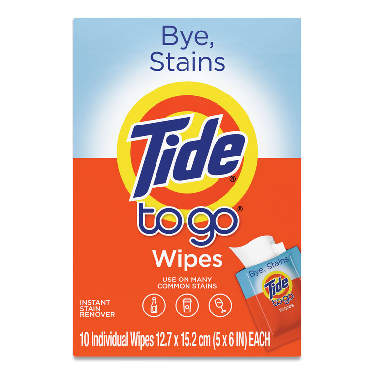 To Go Instant Stain Remover Wipes, 6 X 5, Scented, 10/box, 12 Boxes/carton - PGC38150