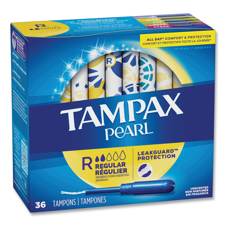 Pearl Tampons, Regular, 36/box, 12 Box/carton - PGC71127