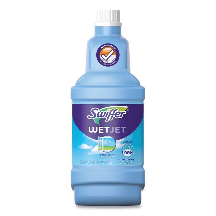 Wetjet System Cleaning-Solution Refill, Fresh Scent, 1.25 L Bottle, 4/carton - PGC77810