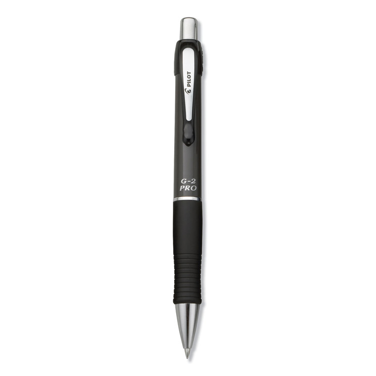 G2 Pro Gel Pen, Retractable, Fine 0.7 Mm, Black Ink, Gray Barrel - PIL31147