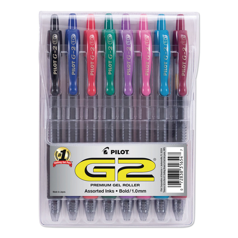 G2 Premium Gel Pen Convenience Pack, Retractable, Bold 1 Mm, Assorted Ink And Barrel Colors, 8/pack - PIL31654