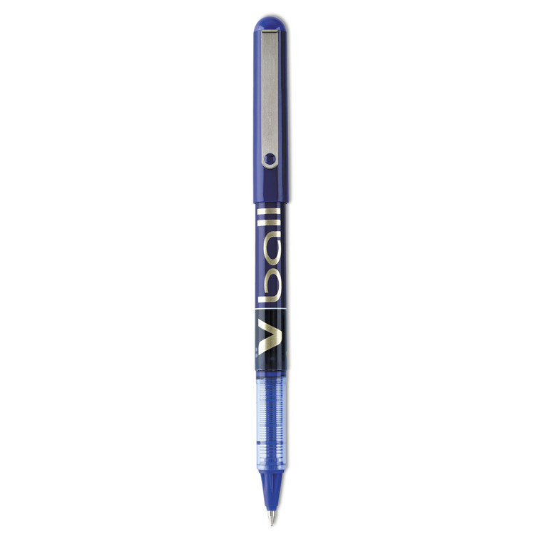 Vball Liquid Ink Roller Ball Pen, Stick, Fine 0.7 Mm, Blue Ink, Blue Barrel, Dozen - PIL35113