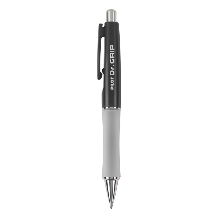 Dr. Grip Ballpoint Pen, Retractable, Medium 1 Mm, Black Ink, Black Barrel - PIL36100