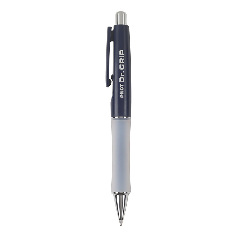 Dr. Grip Ballpoint Pen, Retractable, Medium 1 Mm, Blue Ink, Navy Barrel - PIL36101