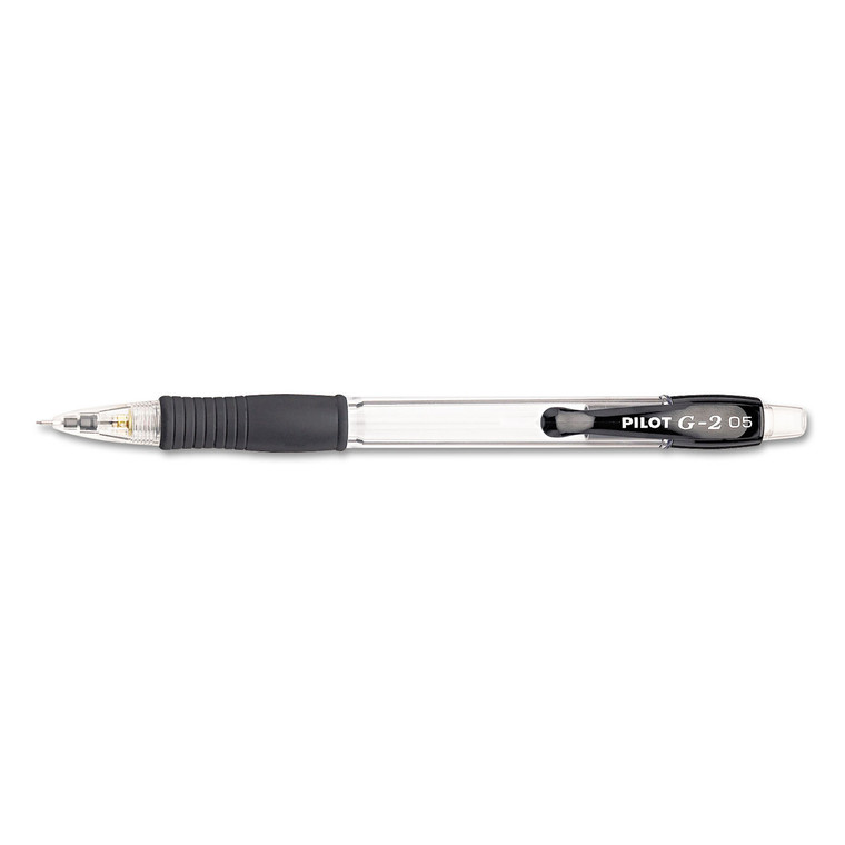 G2 Mechanical Pencil, 0.5 Mm, Hb (#2.5), Black Lead, Clear/black Accents Barrel, Dozen - PIL51014
