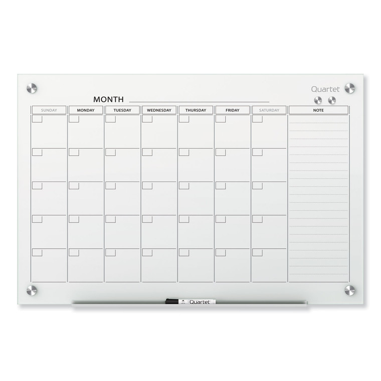 Infinity Magnetic Glass Calendar Board, 36 X 24 - QRTGC3624F