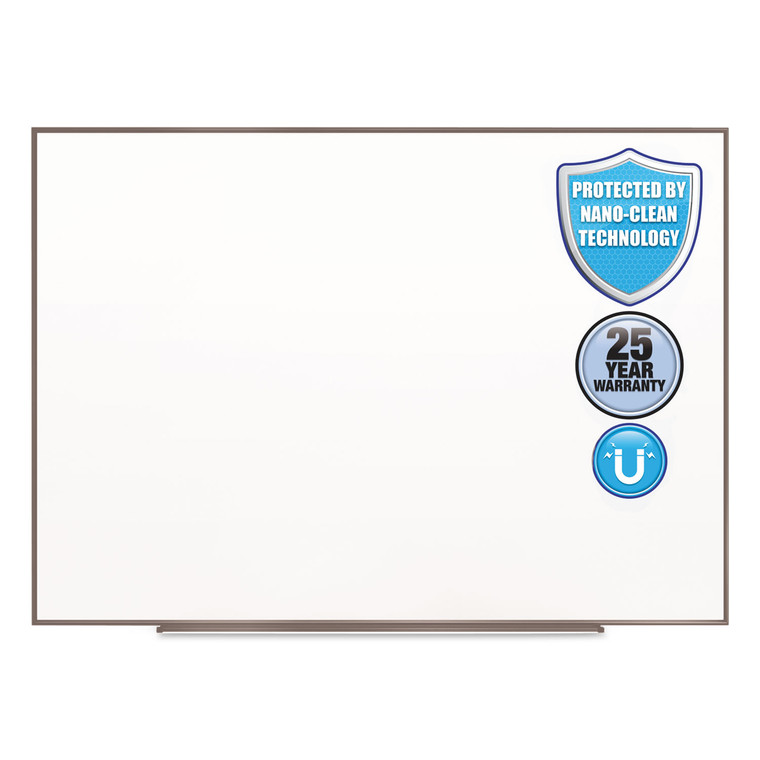 Fusion Nano-Clean Magnetic Whiteboard, 36 X 24, Silver Frame - QRTNA3624F