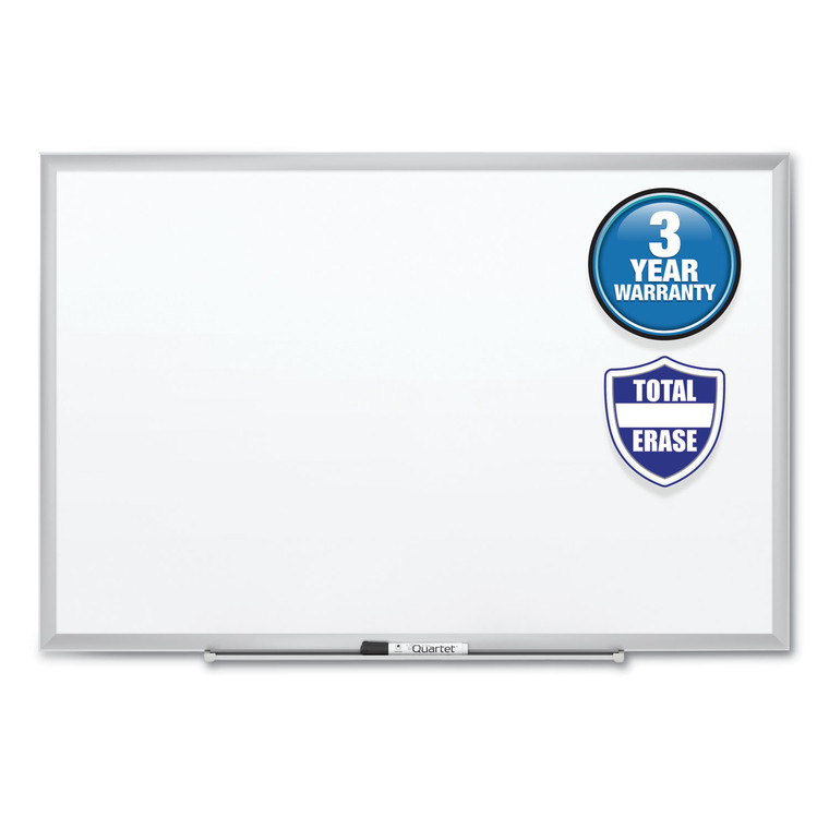 Classic Series Total Erase Dry Erase Board, 36 X 24, Silver Aluminum Frame - QRTS533