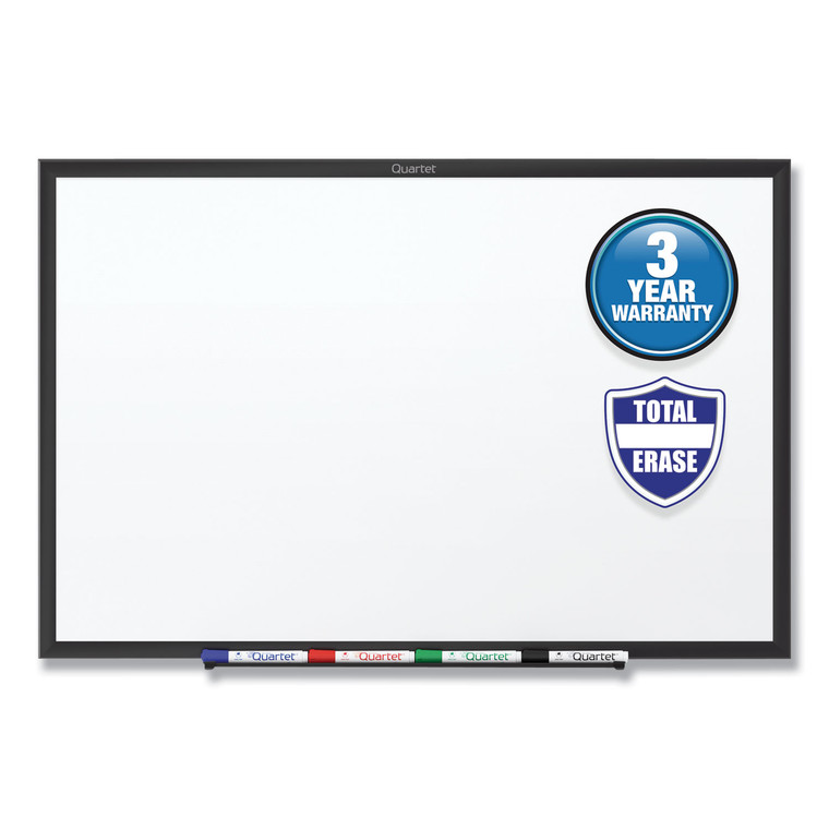 Classic Series Total Erase Dry Erase Board, 96 X 48, White Surface, Black Frame - QRTS538B