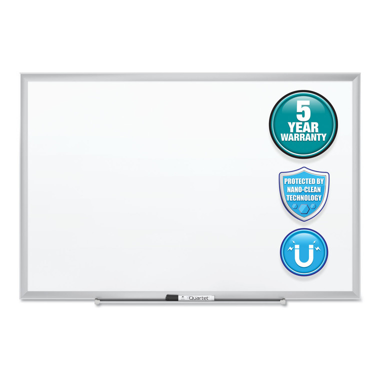 Classic Series Nano-Clean Dry Erase Board, 24 X 18, Silver Frame - QRTSM531