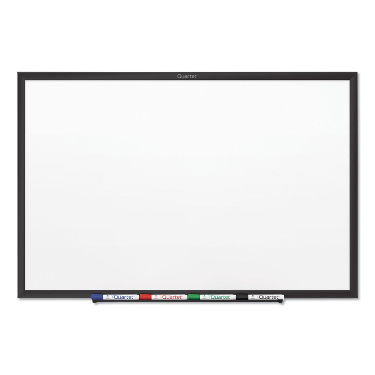 Classic Series Nano-Clean Dry Erase Board, 48 X 36, Black Aluminum Frame - QRTSM534B
