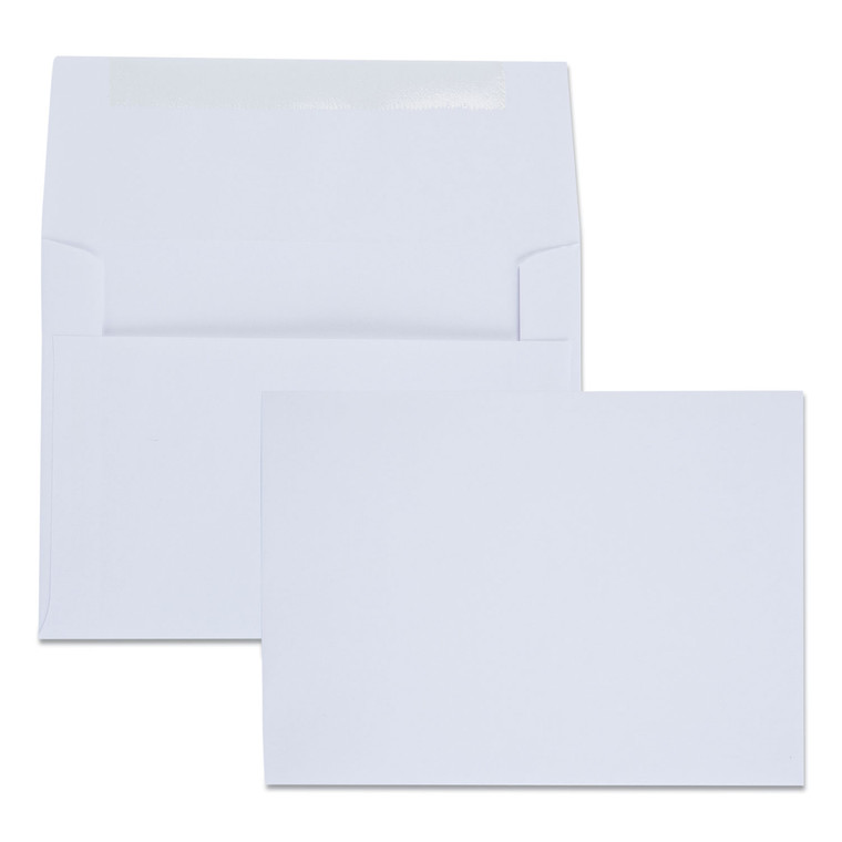 Greeting Card/invitation Envelope, A-6, Square Flap, Gummed Closure, 4.75 X 6.5, White, 100/box - QUA36417