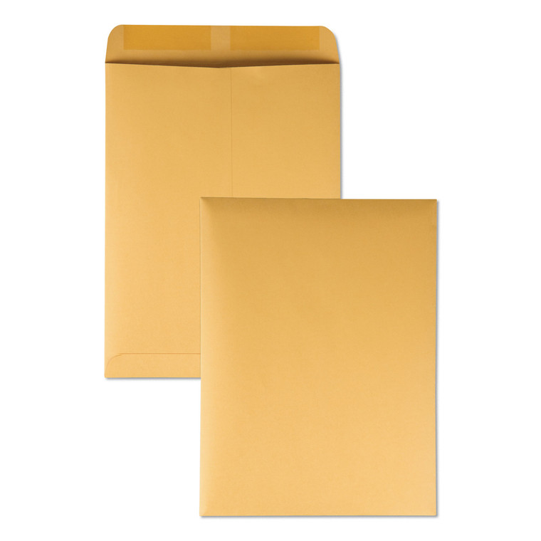 Catalog Envelope, #12 1/2, Sq Flap, Gummed Closure, 9.5 X 12.5, Brown Kraft, 250/box - QUA41565