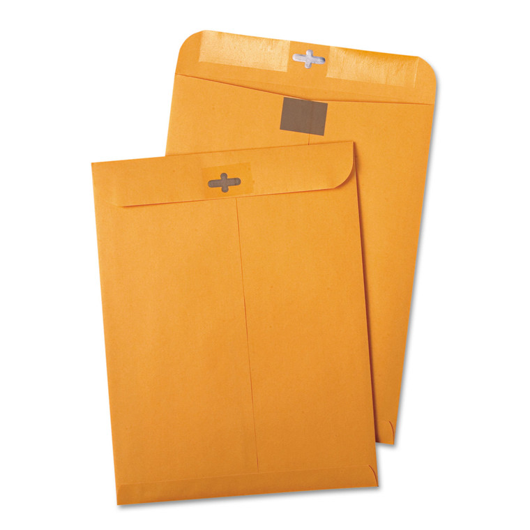 Postage Saving Clearclasp Kraft Envelope, #97, Cheese Blade Flap, Clearclasp Closure, 10 X 13, Brown Kraft, 100/box - QUA43768