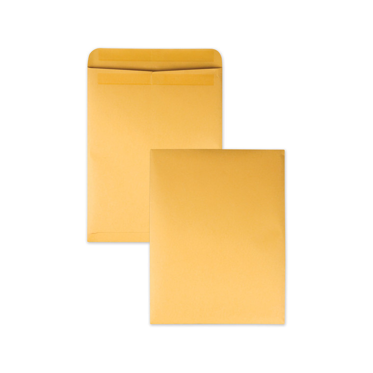 Redi-Seal Catalog Envelope, #15 1/2, Cheese Blade Flap, Redi-Seal Closure, 12 X 15.5, Brown Kraft, 250/box - QUA44062