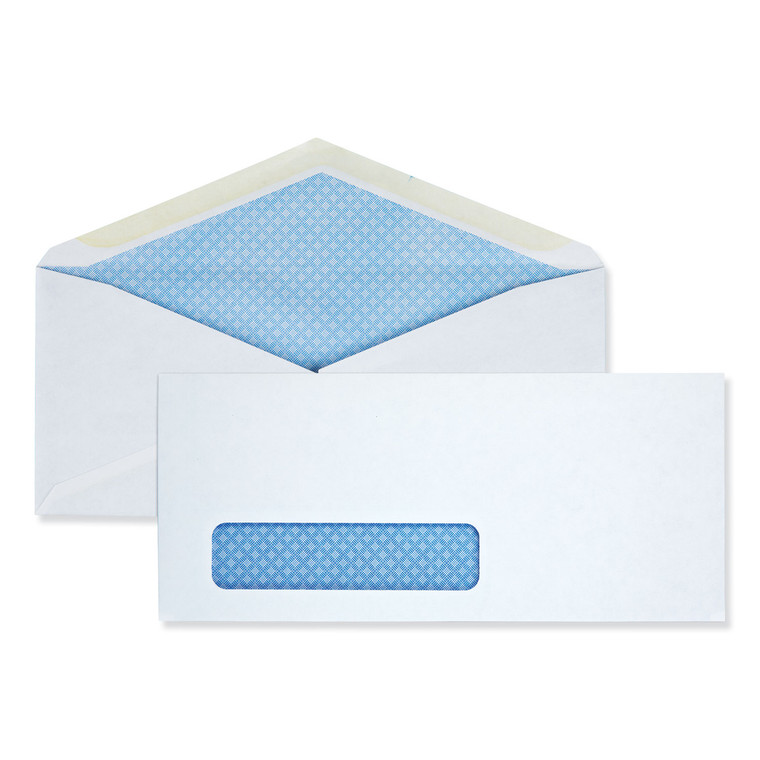 Business Envelope, #10, Monarch Flap, Gummed Closure, 4.13 X 9.5, White, 500/box - QUA90013