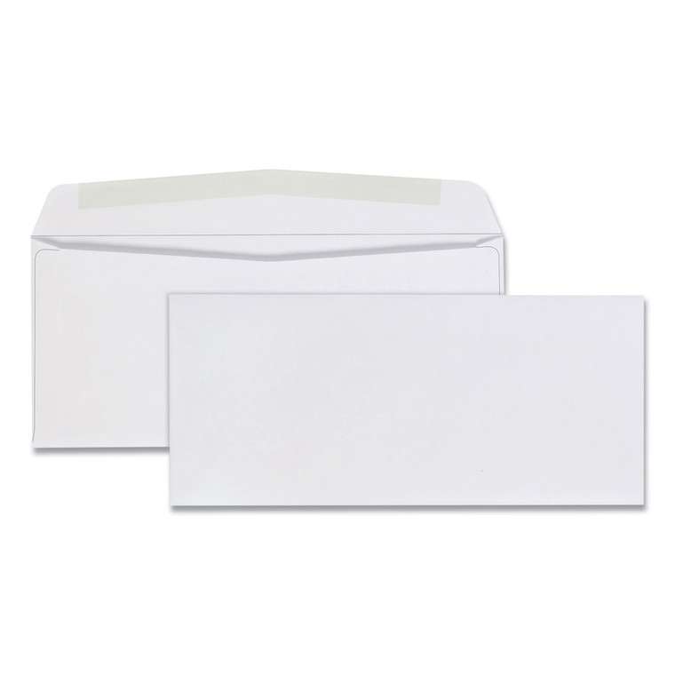Business Envelope, #9, Commercial Flap, Gummed Closure, 3.88 X 8.88, White, 500/box - QUA90090