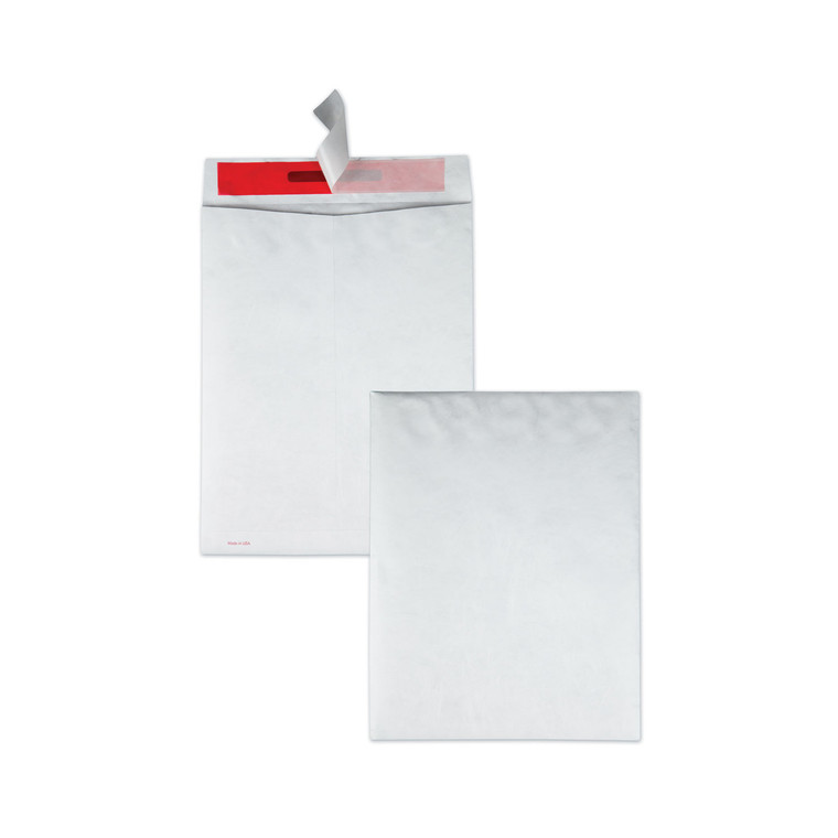 Tamper-Indicating Mailers Made With Tyvek, #13 1/2, Redi-Strip Closure, 10 X 13, White, 100/box - QUAR2420