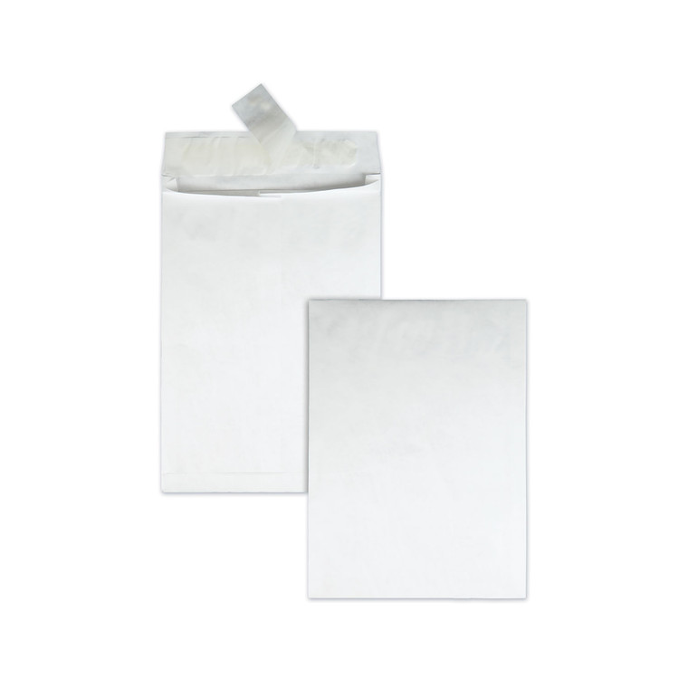 Open End Expansion Mailers, Dupont Tyvek, #13 1/2, Cheese Blade Flap, Redi-Strip Closure, 10 X 13, White, 25/box - QUAR4202