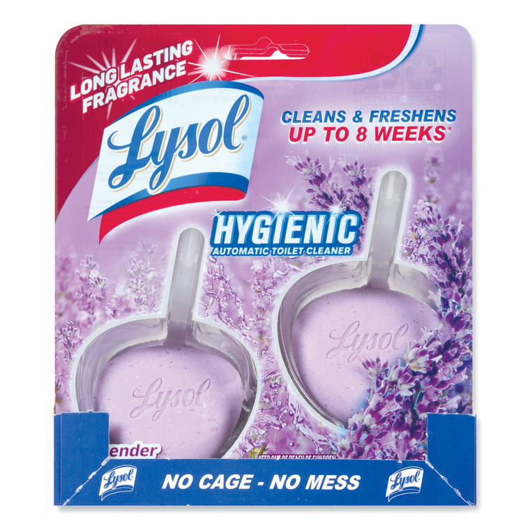 Hygienic Automatic Toilet Bowl Cleaner, Cotton Lilac, 2/pack - RAC83722
