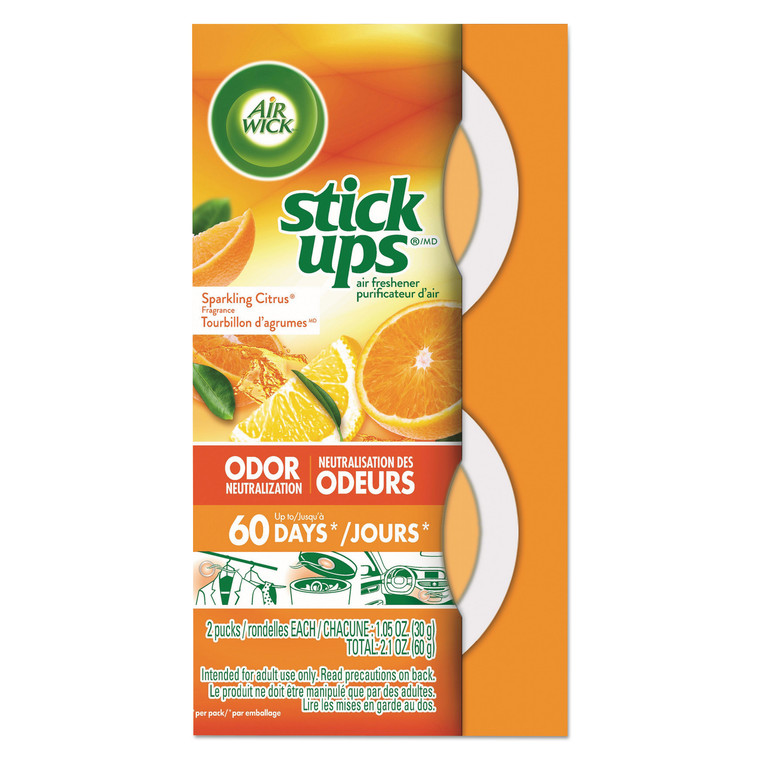 Stick Ups Air Freshener, 2.1 Oz, Sparkling Citrus, 12/carton - RAC85826CT