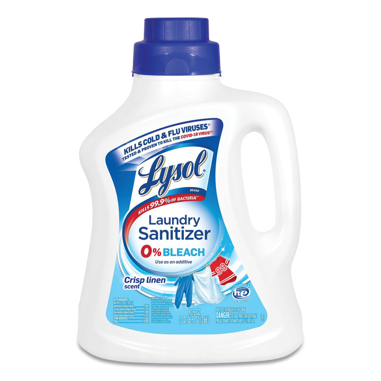 Laundry Sanitizer, Liquid, Crisp Linen, 90 Oz, 4/carton - RAC95872