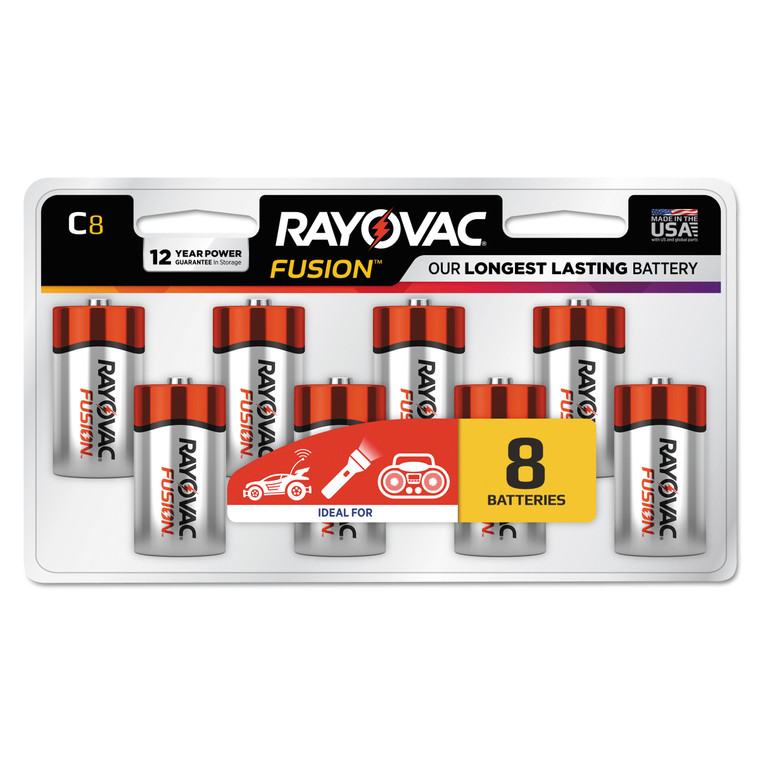 Fusion Advanced Alkaline C Batteries, 8/pack - RAY8148LTFUSK