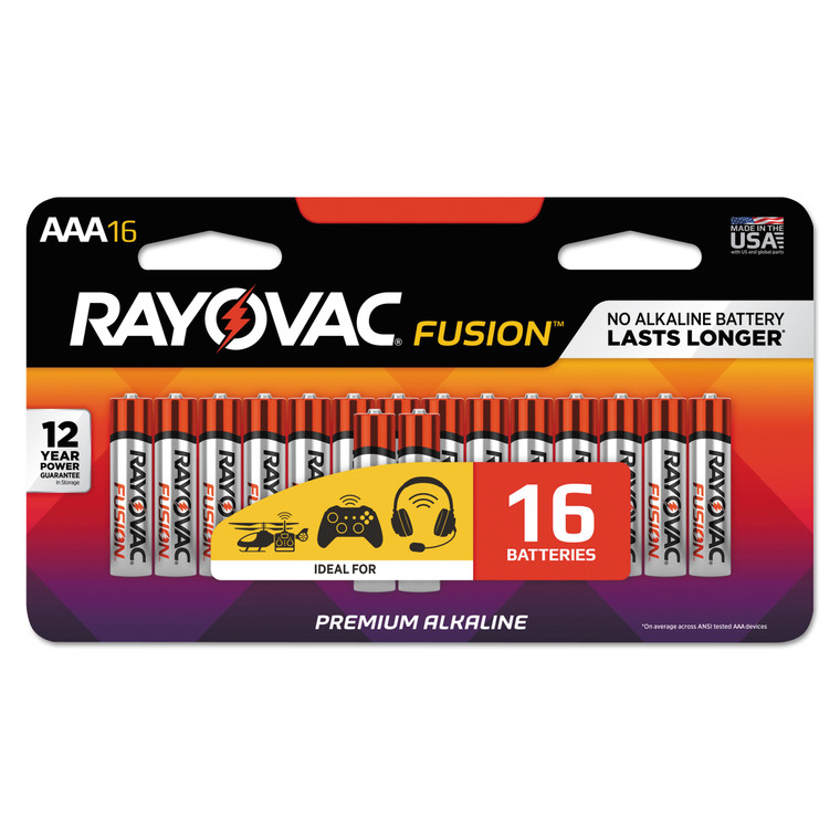 Fusion Advanced Alkaline Aaa Batteries, 16/pack - RAY82416LTFUSK