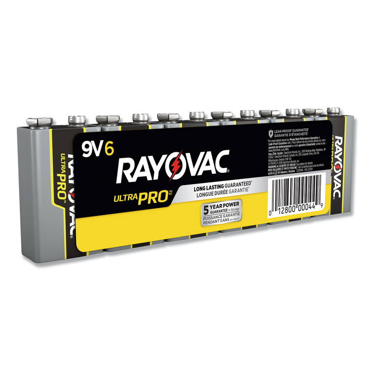 Ultra Pro Alkaline 9v Batteries, 6/pack - RAYAL9V6J