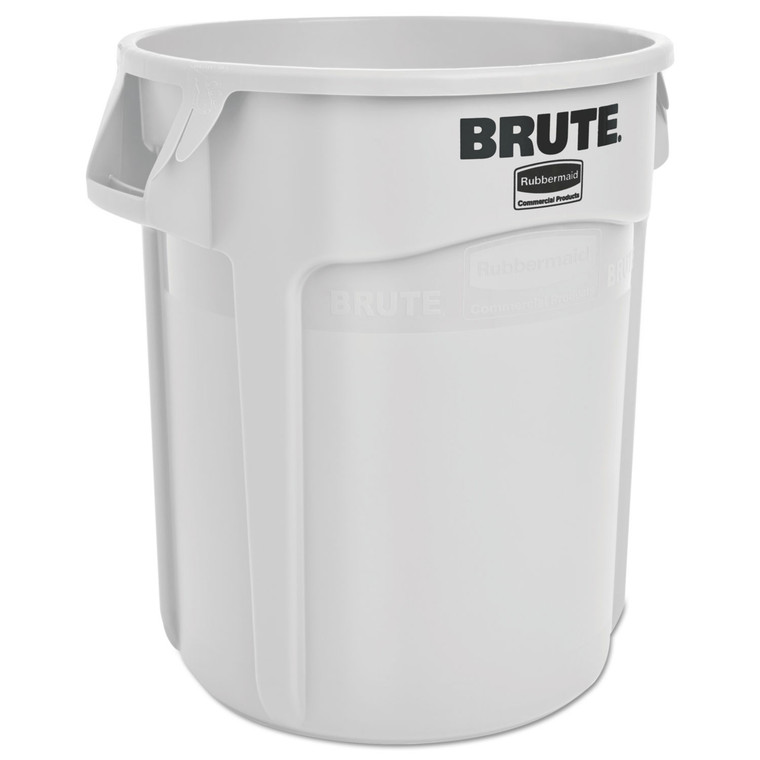 Round Brute Container, Plastic, 20 Gal, White - RCP2620WHI