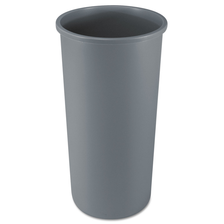 Untouchable Waste Container, Round, Plastic, 22 Gal, Gray - RCP354600GY